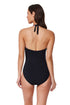 Profile by Gottex Retro Riviera Halter Netted Crochet One Piece Mutli